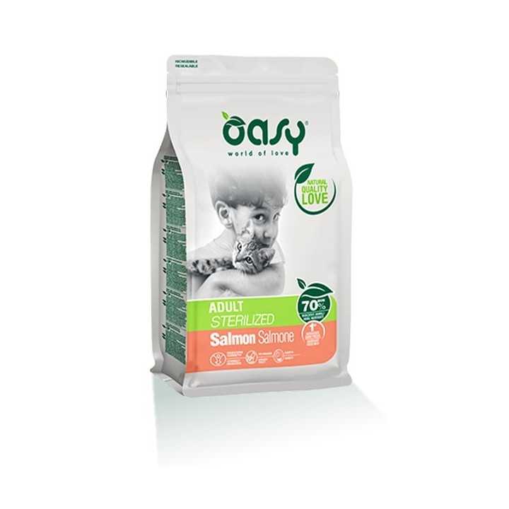 Oasy Cat Adult Sterilized Salmone 1,5 Kg.