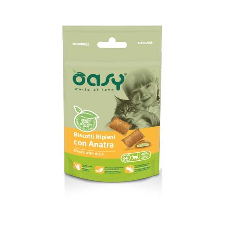 Oasy Cat Biscotti Ripieni Con Anatra 60 Gr.