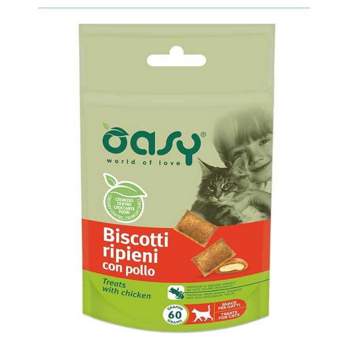 Oasy Cat Biscotti Ripieni Con Pollo 60 Gr.