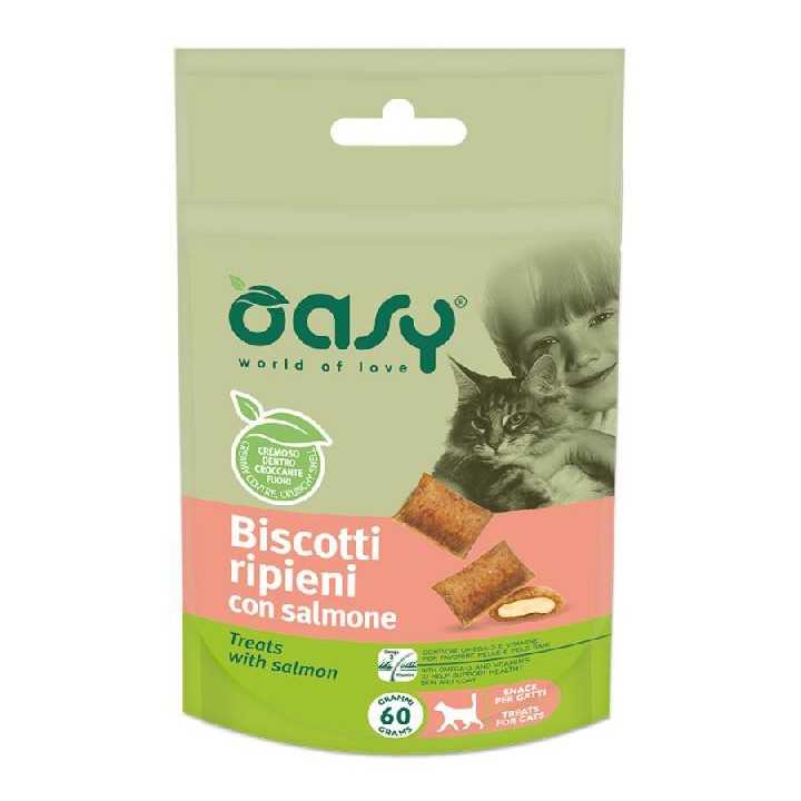 Oasy Cat Biscotti Ripieni Con Salmone 60 Gr.