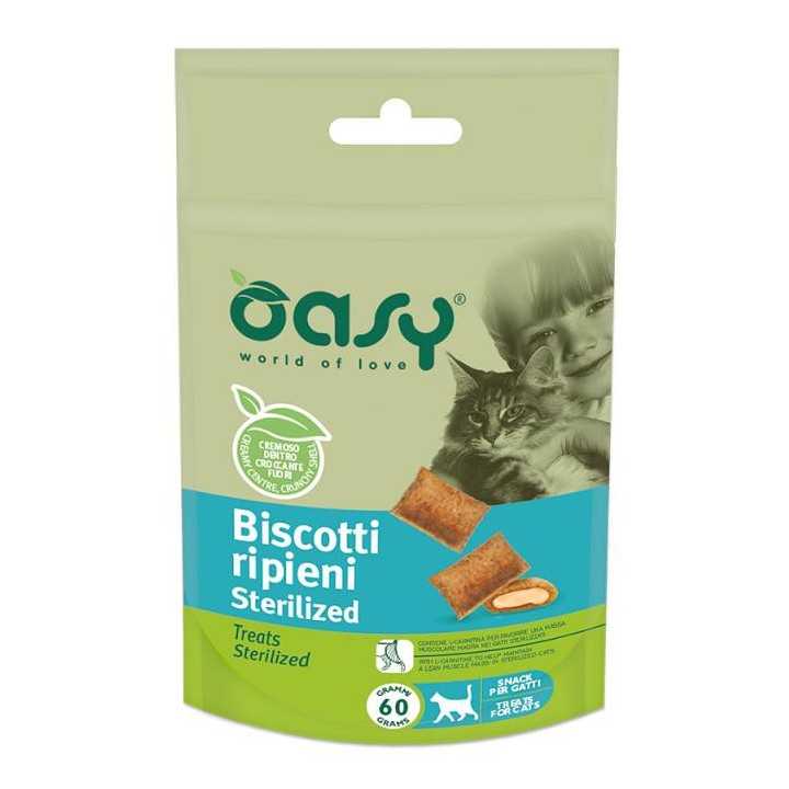 Oasy Cat Biscotti Ripieni Sterilized 60 Gr.