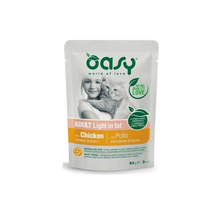 Oasy Cat Bocconcini In Salsa Adult Light In Fat 85 Gr.