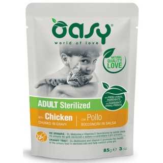 Oasy Cat Bocconcini In Salsa Adult Sterilized Pollo 85 Gr.