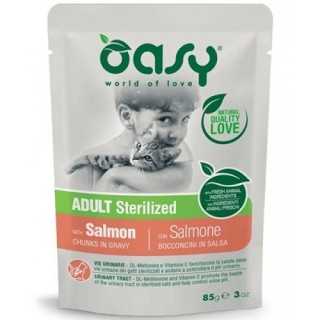Oasy Cat Bocconcini In Salsa Adult Sterilized Salmone 85 Gr.