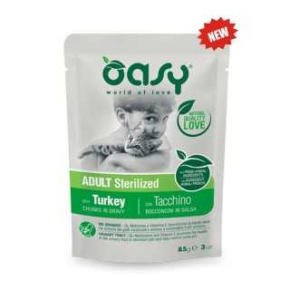 Oasy Cat Bocconcini In Salsa Adult Sterilized Tacchino 85 Gr.