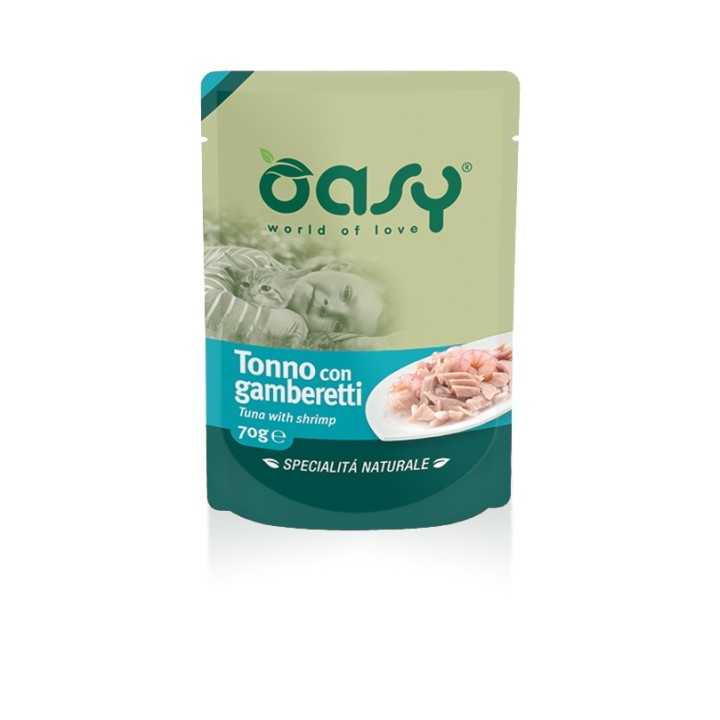 Oasy Cat Buste Tonno Con Gamberetti 70 Gr.