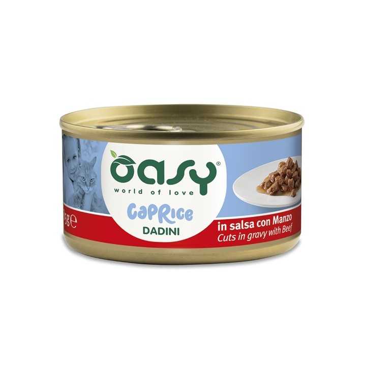 Oasy Cat Caprice Dadini In Salsa Con Manzo 85 Gr.