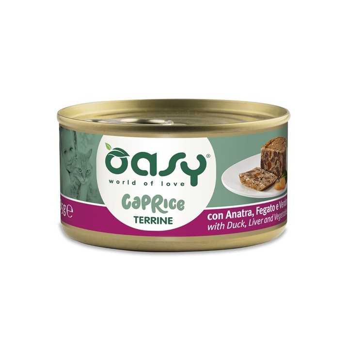 Oasy Cat Caprice Terrine Con Anatra, Fegato & Verdure 85 Gr.