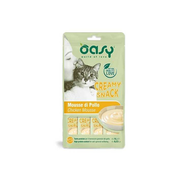 Oasy Cat Creamy Snack Mousse Di Pollo 4 X 15 Gr.
