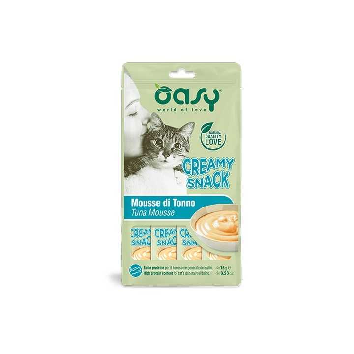 Oasy Cat Creamy Snack Mousse Di Tonno 4 X 15 Gr.