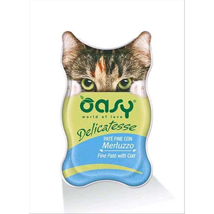 Oasy Cat Delicatesse Pate' Con Merluzzo 85 Gr.
