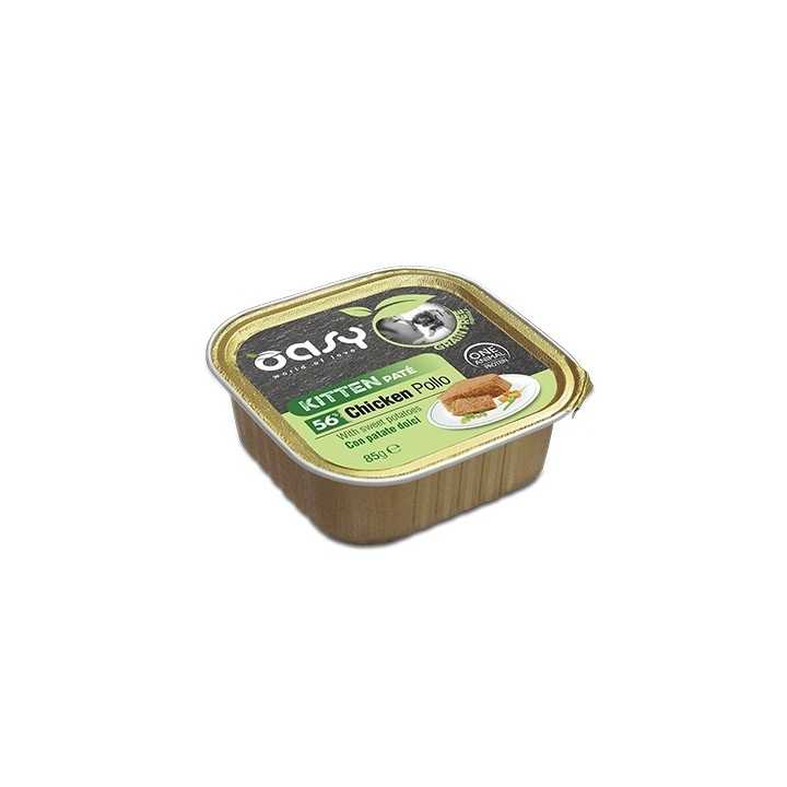 Oasy Cat Grain Free Pate' Kitten Pollo & Patate Dolci 85 Gr.