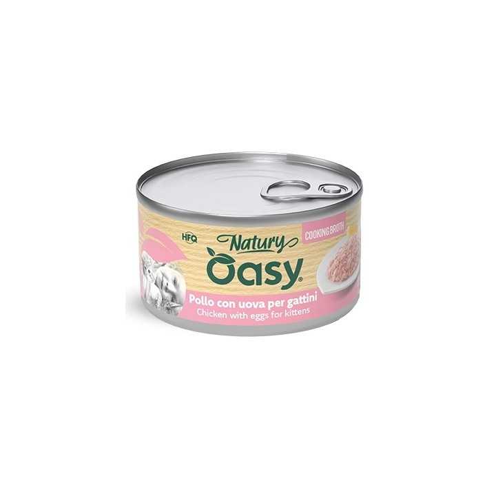 Oasy Cat Natury Cooking Broth - Pollo Con Uova Per Gattini 85 Gr.
