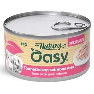 Oasy Cat Natury Cooking Broth - Tonnetto Con Salmone Rosa 85 Gr.