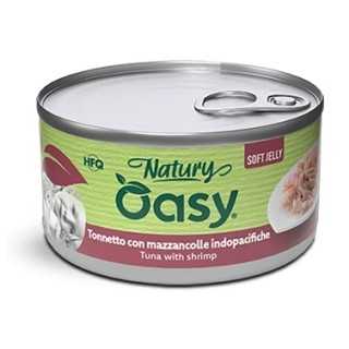 Oasy Cat Natury Soft Jelly - Tonnetto Con Mazzancolle Indopacifiche 150 Gr.