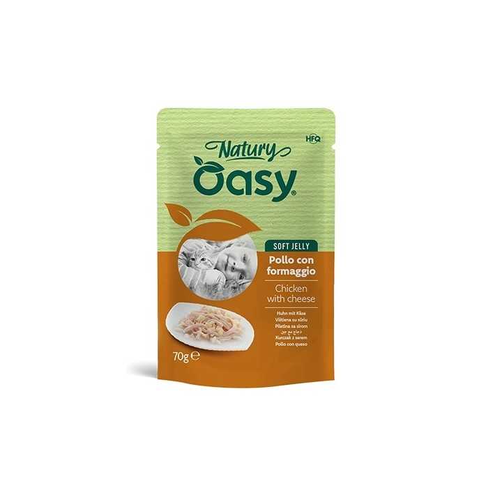 Oasy Cat Natury Soft Jelly Busta - Pollo Con Formaggio 70 Gr.
