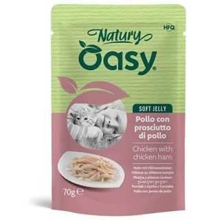 Oasy Cat Natury Soft Jelly Busta - Pollo Con Prosciutto Di Pollo 70 Gr.