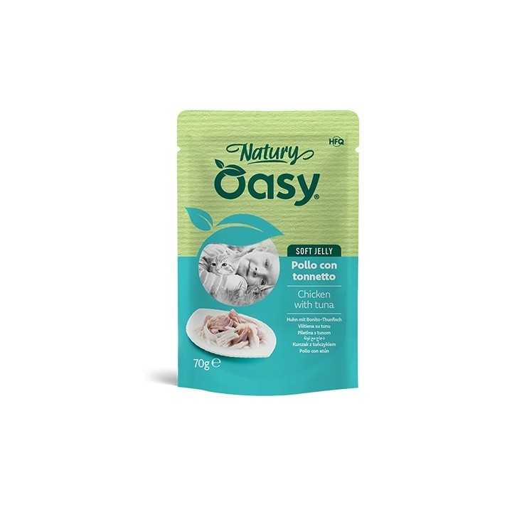 Oasy Cat Natury Soft Jelly Busta - Pollo Con Tonnetto 70 Gr.