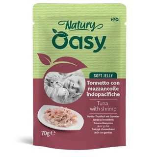 Oasy Cat Natury Soft Jelly Busta - Tonnetto Con Mazzancolle Indopacifiche 70 Gr.