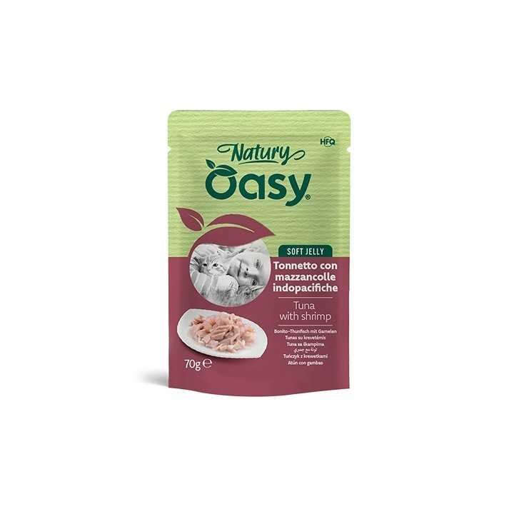 Oasy Cat Natury Soft Jelly Busta - Tonnetto Con Mazzancolle Indopacifiche 70 Gr.