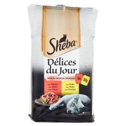Sheba Dèlices Du Jour Manzo & Pollo In Salsa 6 X 50 Gr.