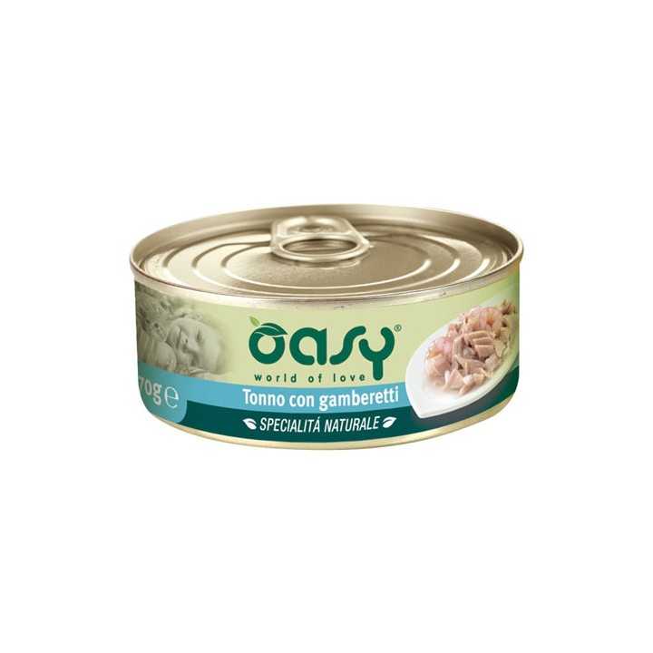 Oasy Cat Specialita' Naturale Tonno Con Gamberetti 70 Gr.