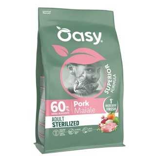Oasy Cat Superior Adult Sterilized Maiale 1,5 Kg.