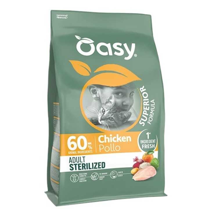 Oasy Cat Superior Adult Sterilized Pollo 1,5 Kg.