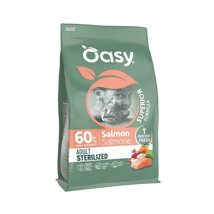 Oasy Cat Superior Adult Sterilized Salmone 6 Kg.
