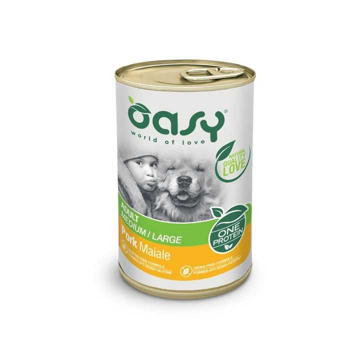 Oasy Dog Adult All Breeds Pate' Maiale 400 Gr.