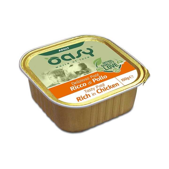 Oasy Dog Adult Delizioso Pate' Ricco Di Pollo 150 Gr.