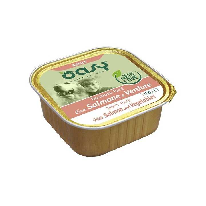 Oasy Dog Adult Delizioso Pate' Ricco Di Salmone & Verdure 150 Gr.