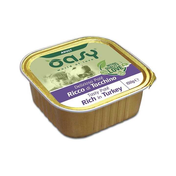 Oasy Dog Adult Delizioso Pate' Ricco Di Tacchino 150 Gr.