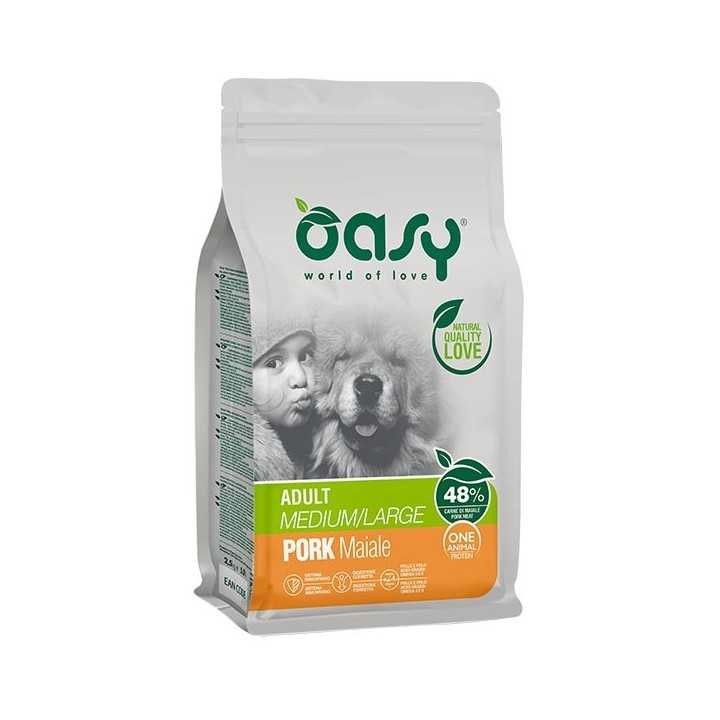 Oasy Dog Adult Medium/Large Maiale 12 Kg.