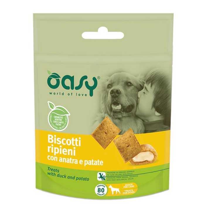 Oasy Dog Biscotti Ripieni Con Anatra E Patate 80 Gr.