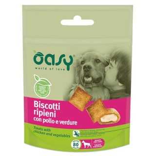 Oasy Dog Biscotti Ripieni Con Pollo E Verdure 80 Gr.