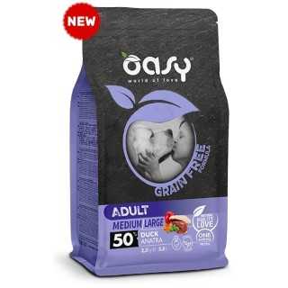 Oasy Dog Grain Free Adult Medium/Large Anatra 12 Kg.