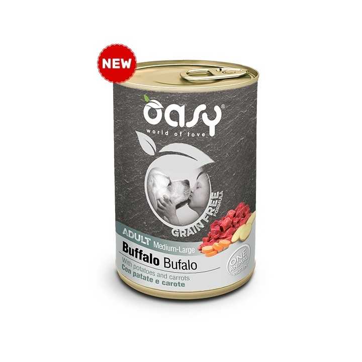 Oasy Dog Grain Free Adult Medium/Large Bufalo 400 Gr.