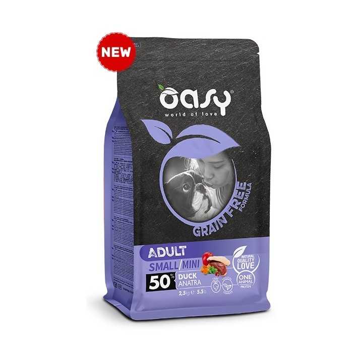 Oasy Dog Grain Free Adult Small/Mini Anatra 2,5 Kg.