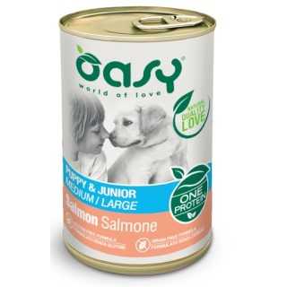 Oasy Dog Puppy & Junior All Breeds Pate' Salmone 400 Gr.