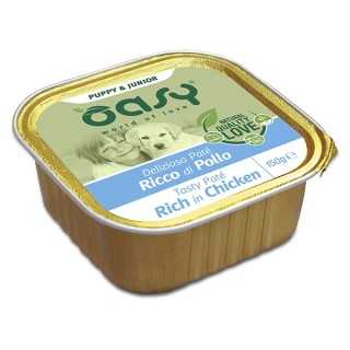 Oasy Dog Puppy & Junior Delizioso Pate' Ricco Di Pollo 150 Gr.