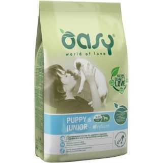 Oasy Dog Puppy & Junior Medium Pollo 12 Kg.