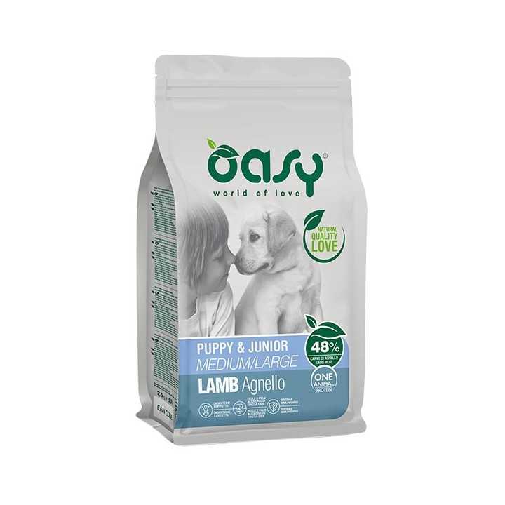 Oasy Dog Puppy & Junior Medium/Large Agnello 2,5 Kg.
