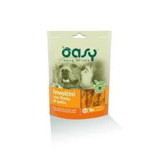 Oasy Dog Snack Involtini Con Filetti Di Pollo 100 Gr.