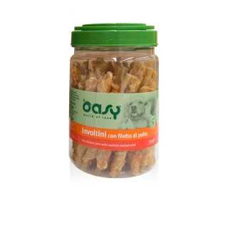 Oasy Dog Snack Involtini Con Filetti Di Pollo 350 Gr.