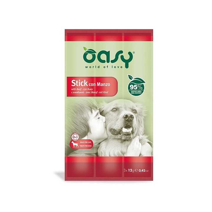 Oasy Dog Stick Con Manzo 3 X 12 Gr.