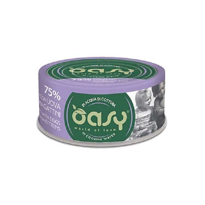 Oasy More Love Acqua Di Cottura Pollo Con Uova Per Gattini 70 Gr.