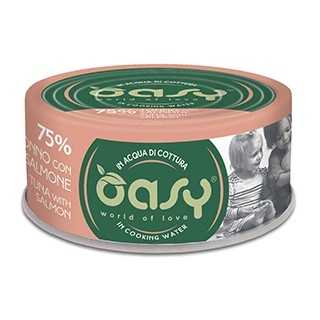 Oasy More Love Acqua Di Cottura Tonno Con Salmone 70 Gr.