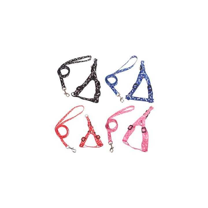 Pettorina Per Cani + Guinzaglio (1 X 25-40 Cm. / 1 X 120 Cm.)