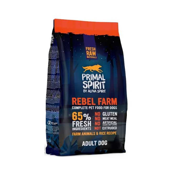 Primal Sprint Dog Pressato A Freddo 65% Rebel Farm 12 Kg.